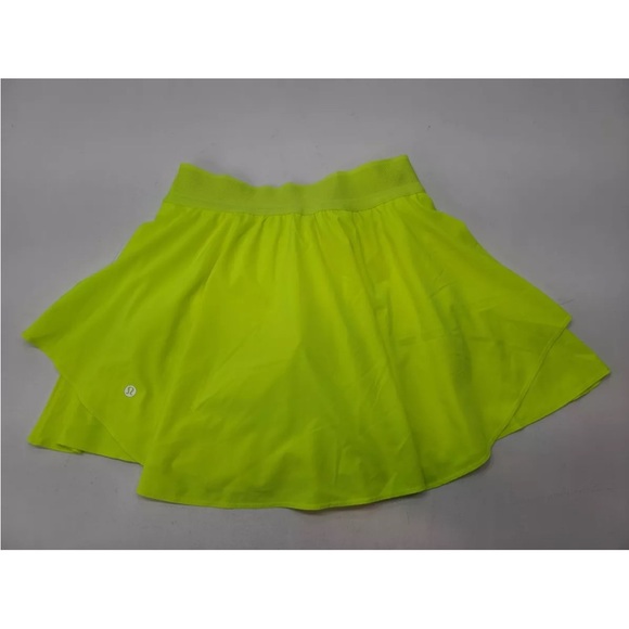 lululemon athletica Dresses & Skirts - Lululemon Court Rival Perforated High Rise Skirt Long Highlighter Yellow…